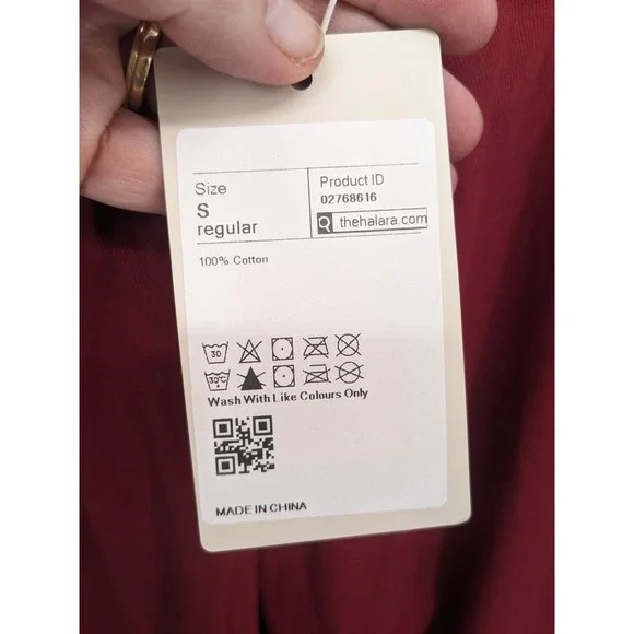 Halara Joggers Women Small Dark Red High Waisted Pleated Cotton Twill Casual NWT - Picture 7 of 10